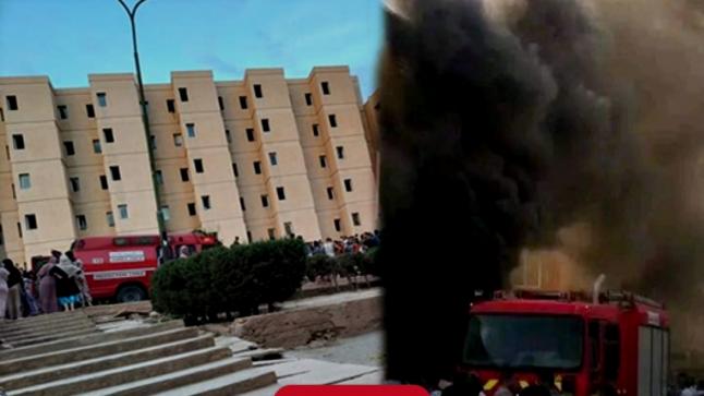 اندلاع حريق بالحي الجامعي صبيحة هذا اليوم بوجدة..